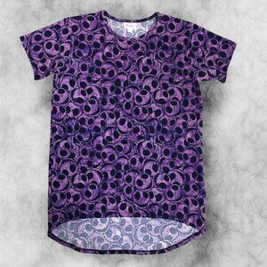 LuLaRoe Kids' Gracie Top Purple sz 14_ Jack Skellington